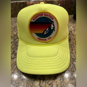 Neon Yellow Aviator Nation Trucker Hat